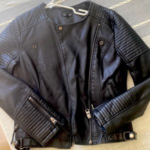 Great faux leather jacket. Size 6 .